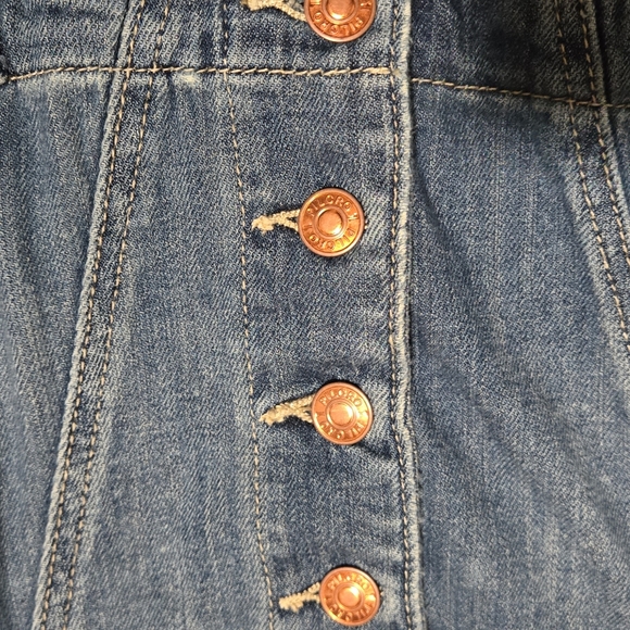 Pilcro Anthropologie Everyday Soft Denim Short Jumpsuit Size 32 - Picture 5 of 15